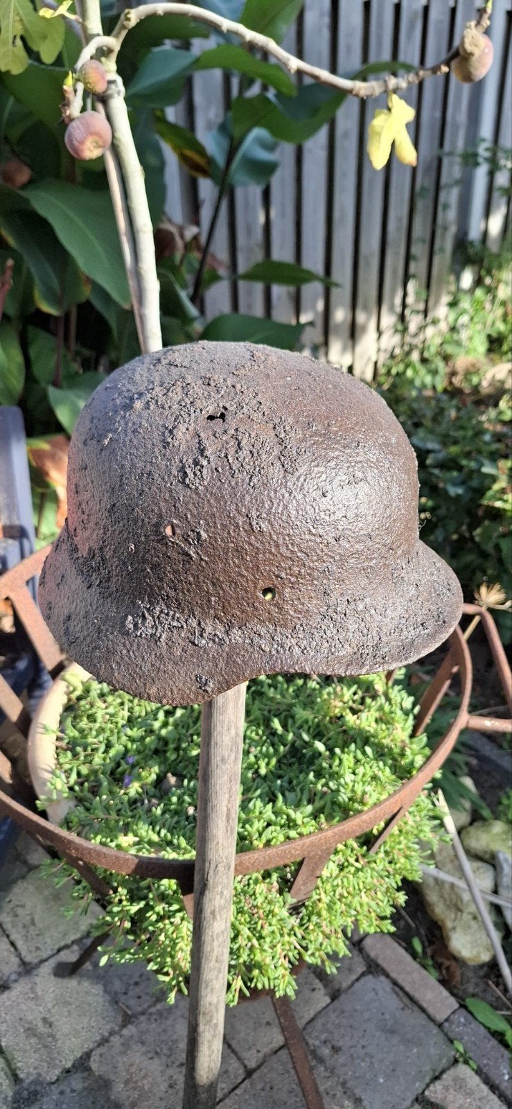 bodemvonst Duitse helm M40 (2), Ophalen of Verzenden