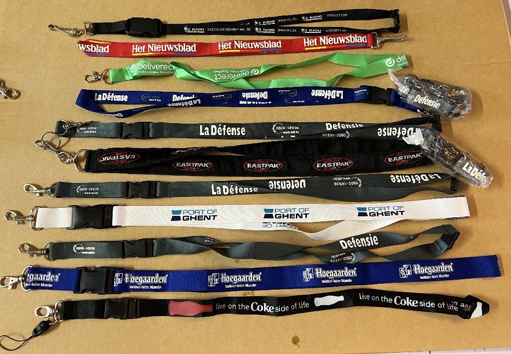 Lanyards - keycords - houwtouw - lot van 30 stuks., Enlèvement ou Envoi, Comme neuf