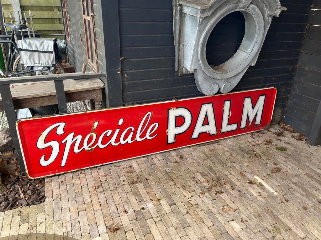 Speciale Palm email bord groot formaat, Ophalen, Gebruikt, Reclamebord