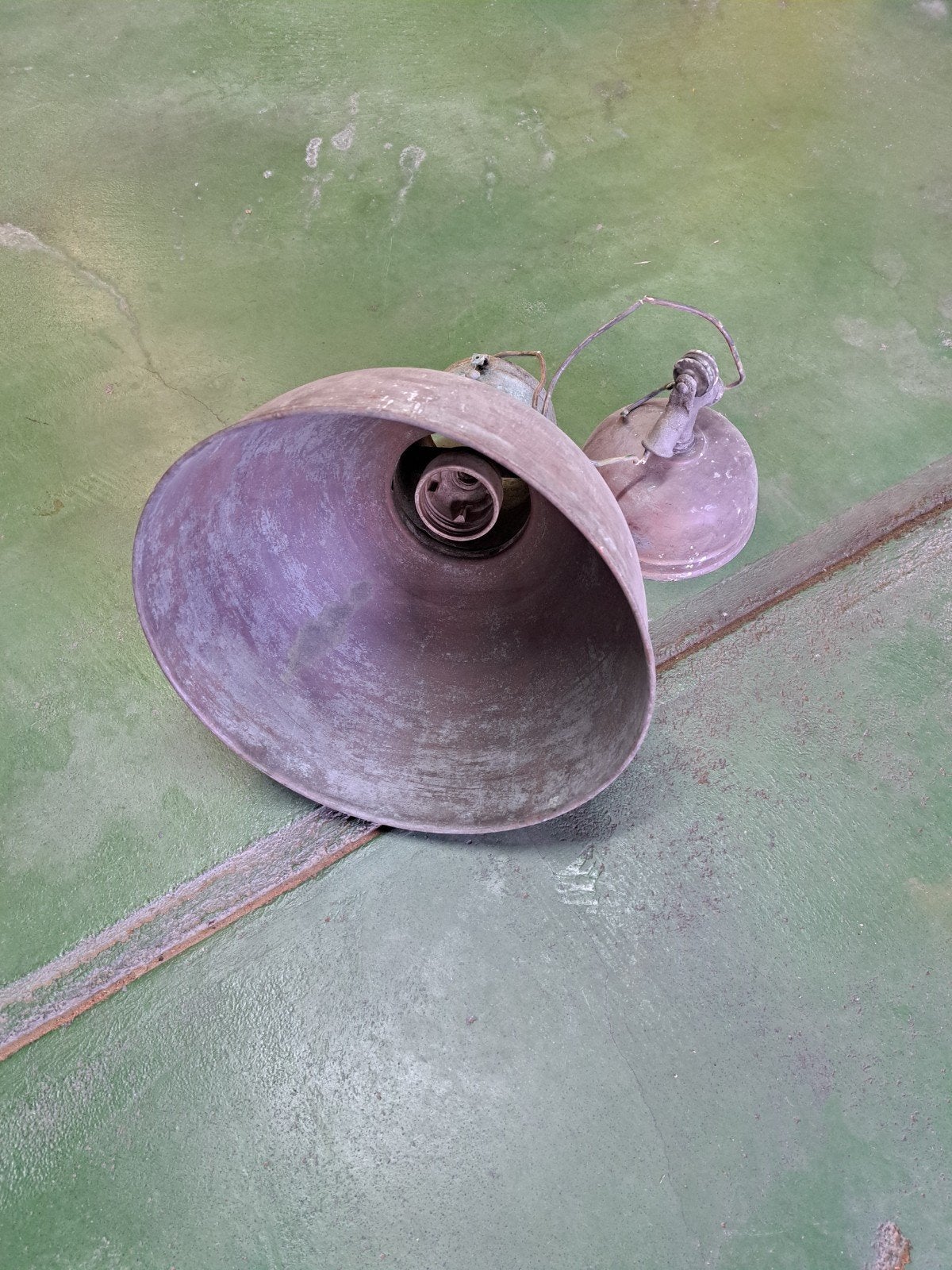 vintage industriele hanglamp, Antiek en Kunst, Ophalen