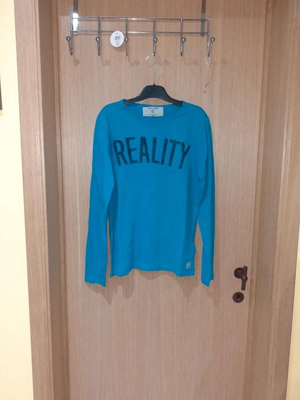T-shirt bleu-vert manches longues 14 ans Garcia Jeans, Garçon, Enlèvement ou Envoi, Chemise ou À manches longues, Utilisé