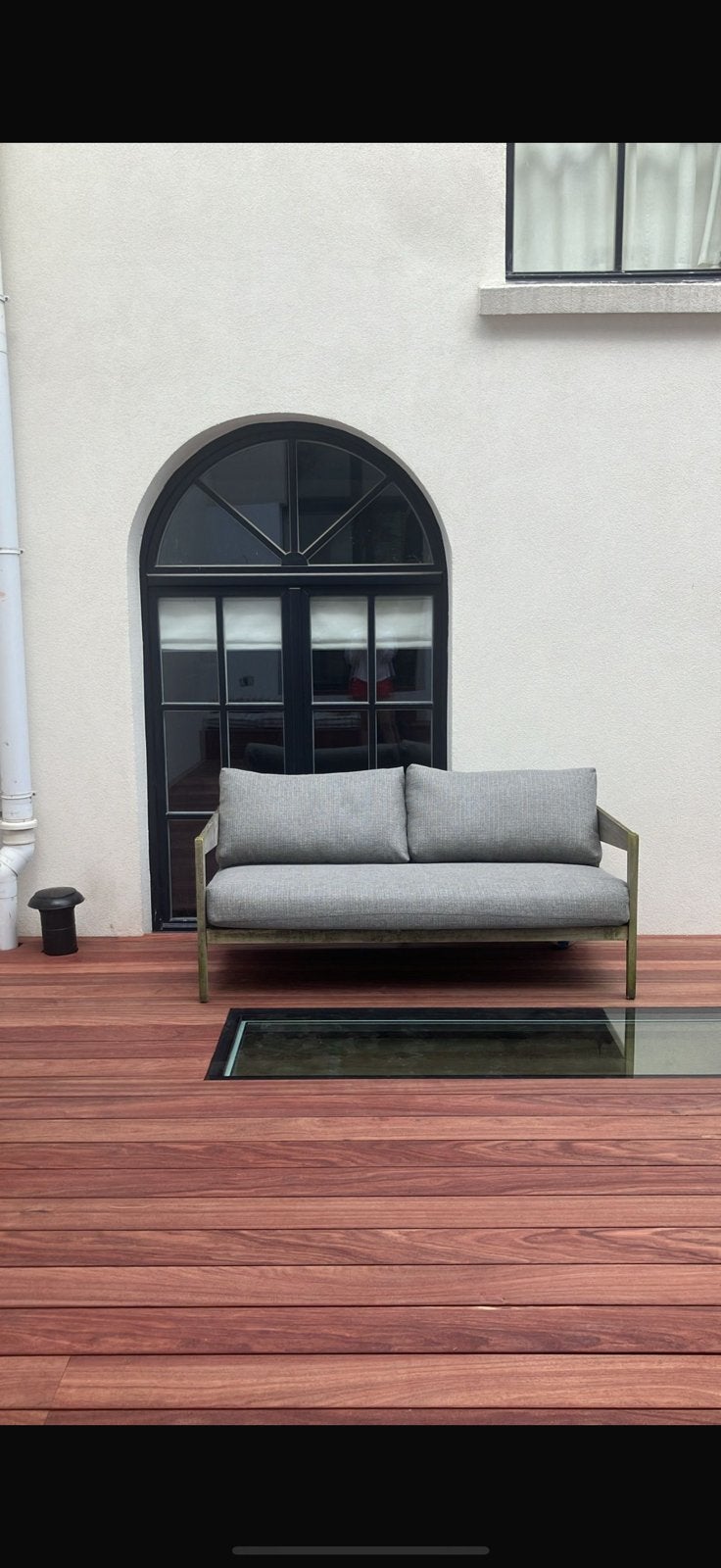 Complete tuinset met tweezit, 2 stoelen en salontafel, Tuin en Terras, Ophalen, Zo goed als nieuw