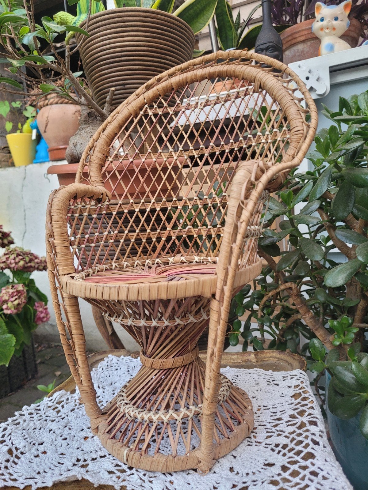 Fauteuil paon vintage pour poupée, Enlèvement ou Envoi, Poupée