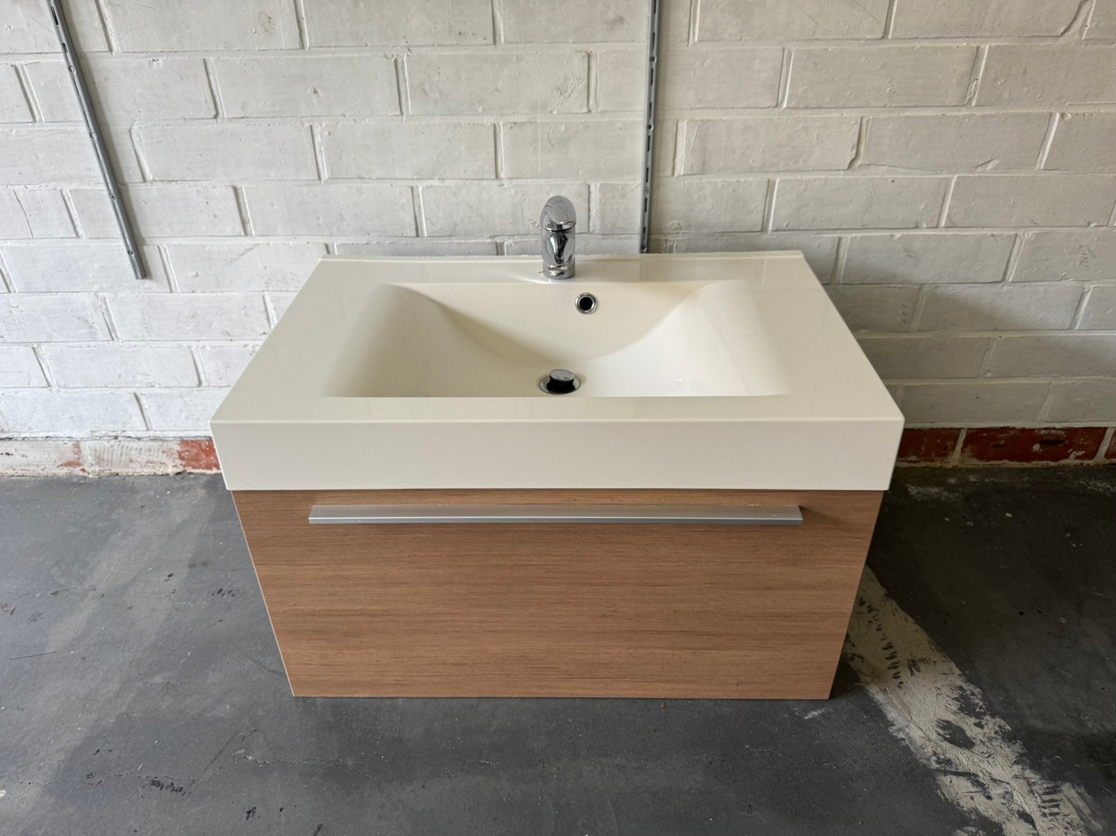 BADKAMER LAVABO MET MEUBEL, Ophalen, 100 tot 150 cm, Zo goed als nieuw, Minder dan 100 cm