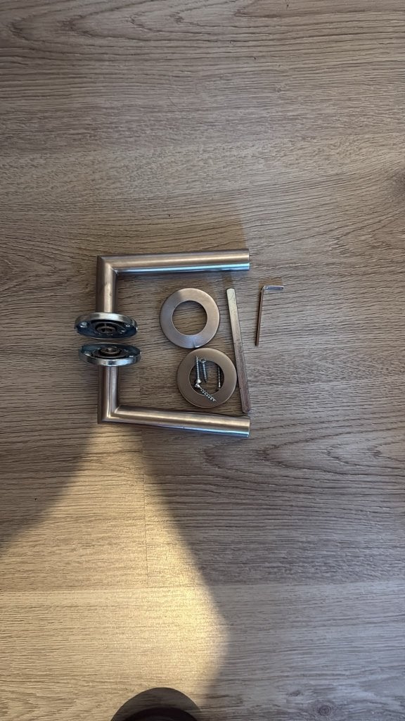 Deurklink, Doe-het-zelf en Bouw, Ophalen, Zo goed als nieuw, Inox, Slot