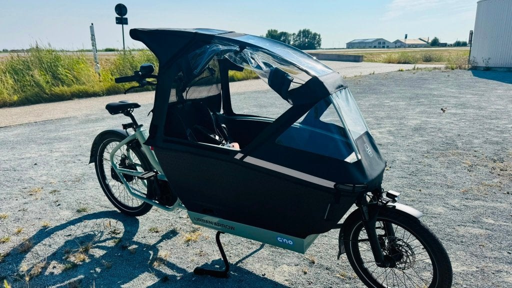 Urban Arrow FamilyNext (2026), Fietsen en Brommers, Elektrisch, Zo goed als nieuw, 2 kinderen, Schijfrem