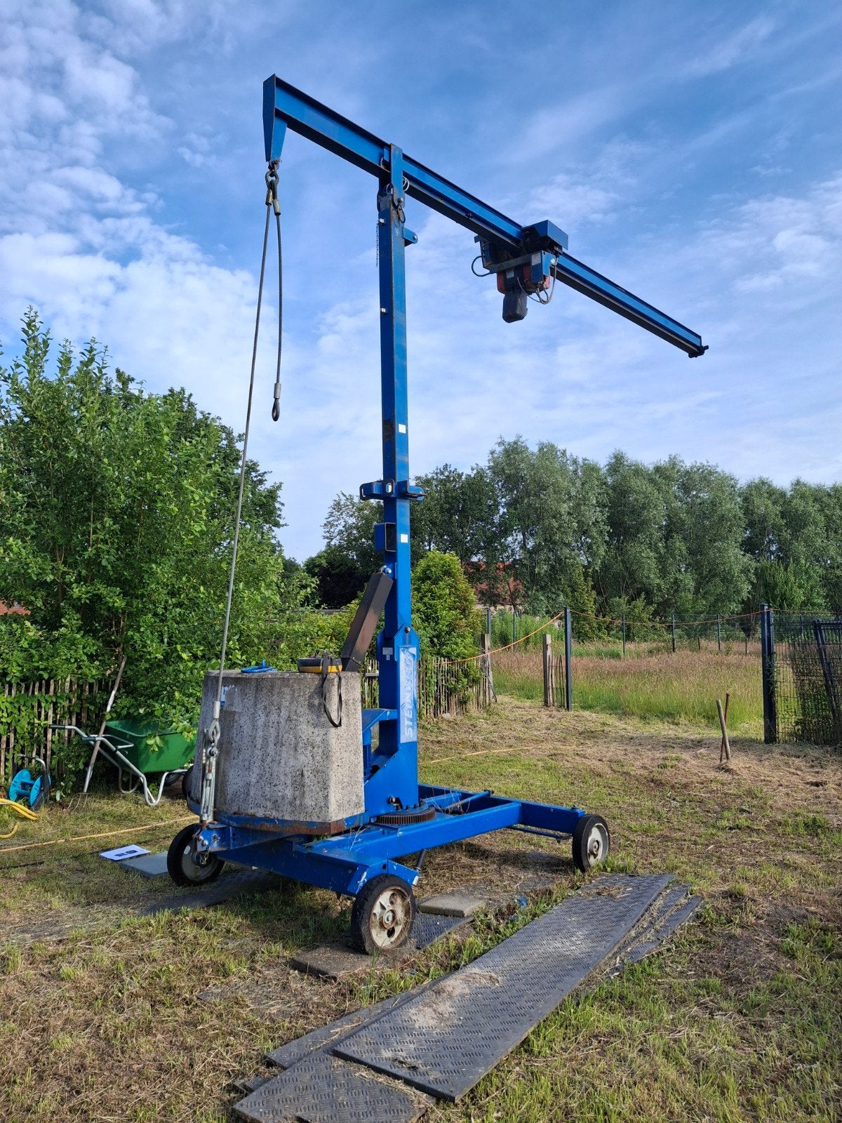 minikraan steinweg bocker MK300/MK400, Doe-het-zelf en Bouw, Bouwliften, Ophalen, Gebruikt, Bouwlift