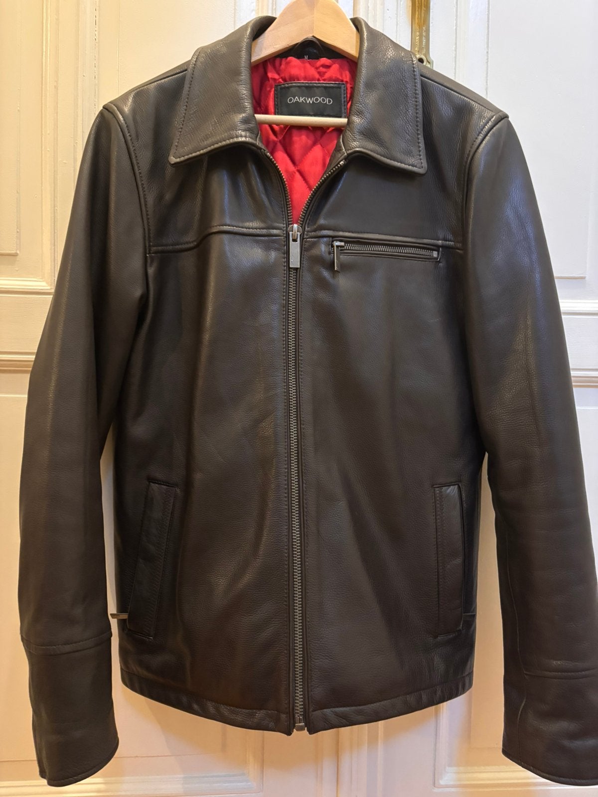 OAKWOOD leren vest in zeer goede staat, Kleding | Heren, Verzenden, Zo goed als nieuw, Maat 48/50 (M), Bruin