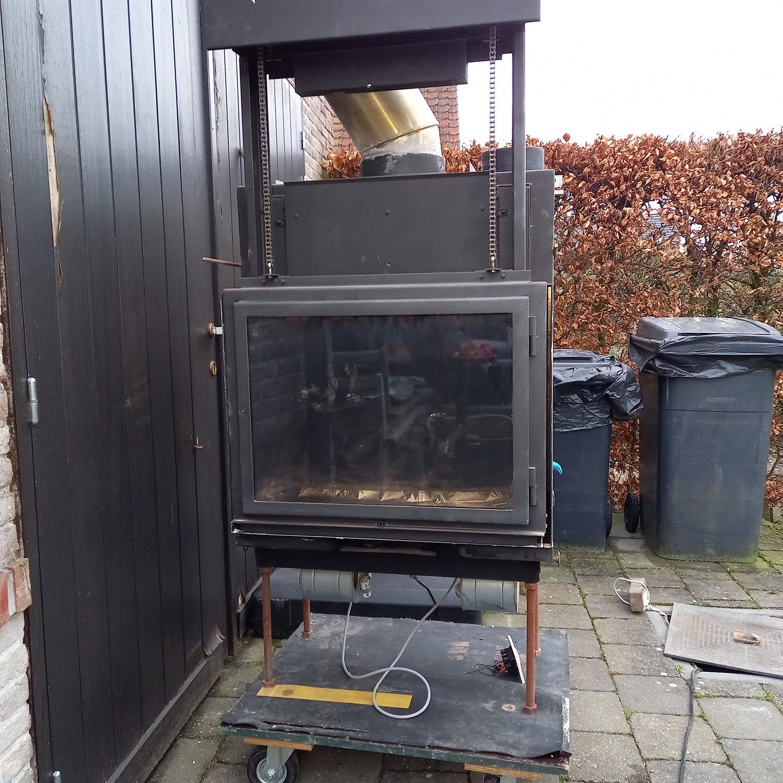 Open haard met schuifdeur, Huis en Inrichting, Ophalen, Zo goed als nieuw
