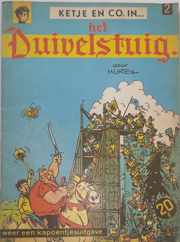 Vintage Ketje en Co 2 The Devil's Gear 1ère édition 1967, Enlèvement ou Envoi, Hurey, Une BD, Comme neuf
