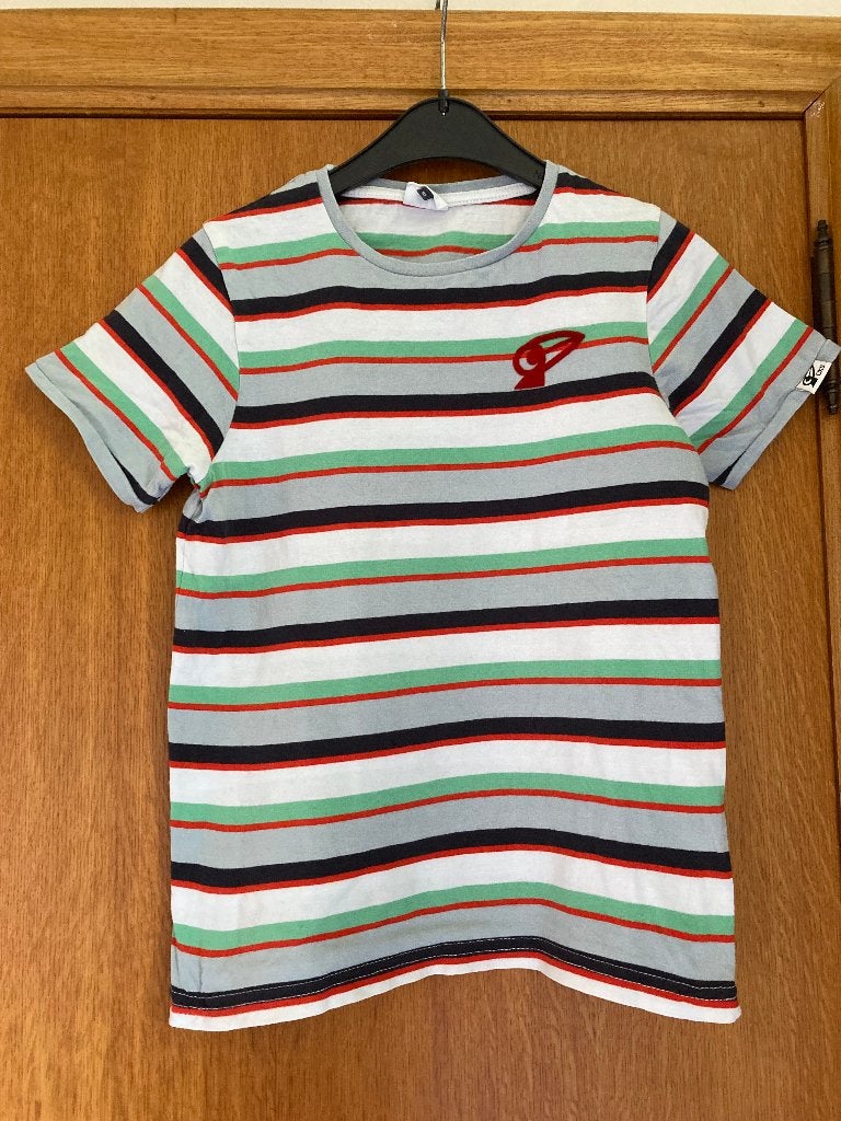 Gestreept t-shirt korte mouwen, CKS, maat 10 jaar, 140, Cks, Ophalen of Verzenden, Zo goed als nieuw, Shirt of Longsleeve