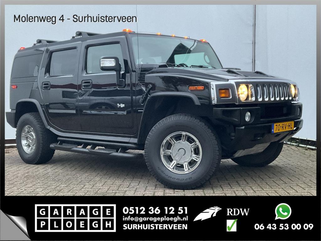 Hummer H2 6.0 V8 Perfect mooi origineel Voll.Onderhoud Young, Auto's, Automaat, Zwart, Bedrijf, SUV of Terreinwagen