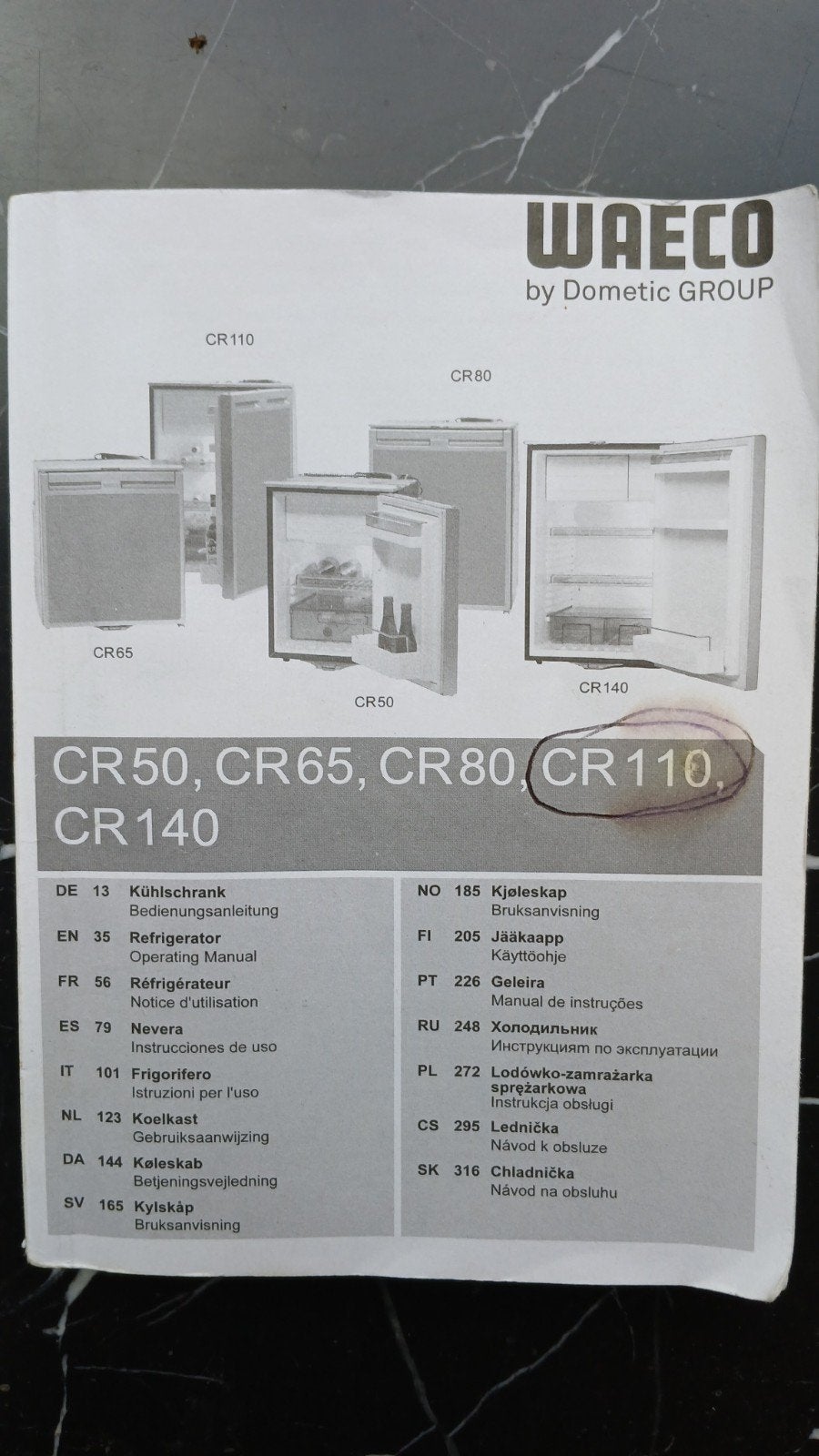 Waeco compressor koelkast CR110, Ophalen, Gebruikt
