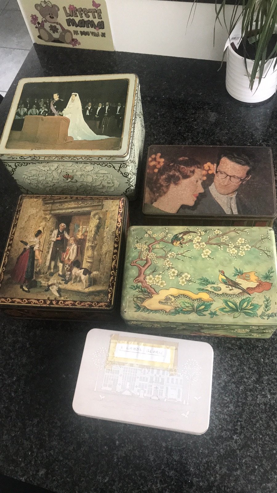 Vintage blikken dozen Boudewijn, Albert, Theodore Gerard, Enlèvement ou Envoi, Comme neuf