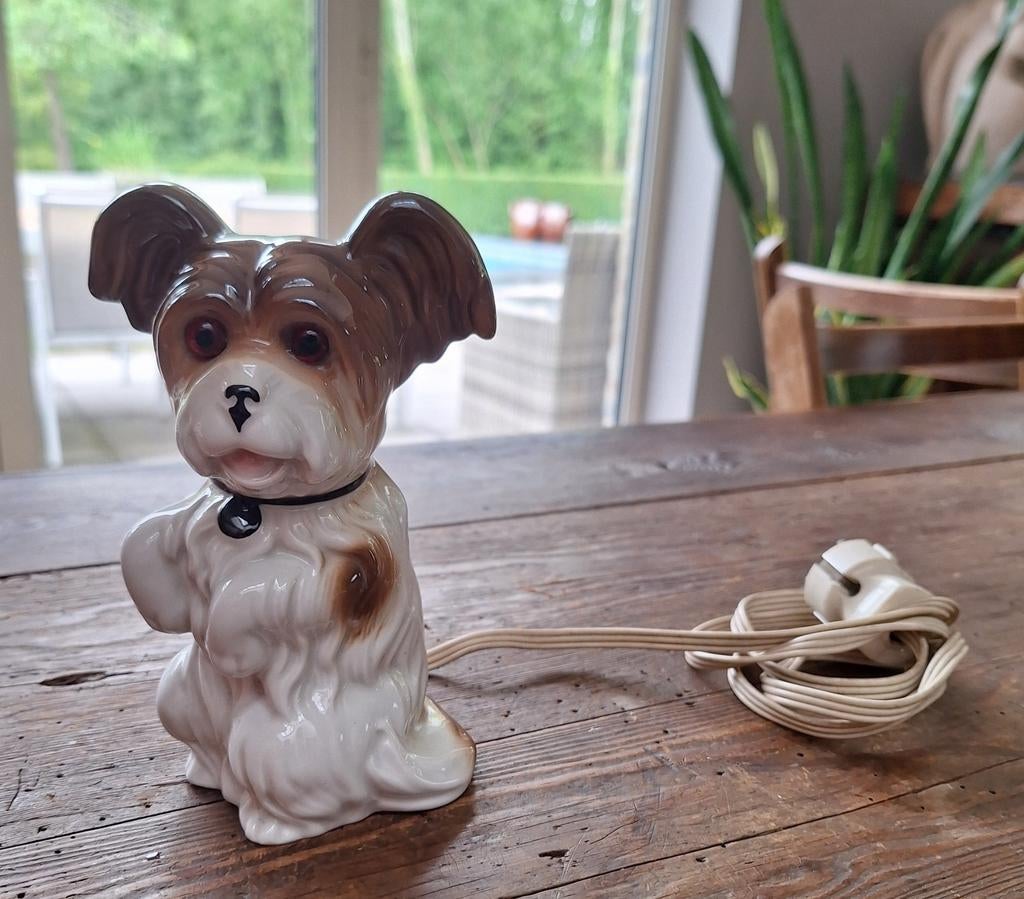 Lampe pour chien rétro en porcelaine vintage lampe perfume, Enlèvement ou Envoi