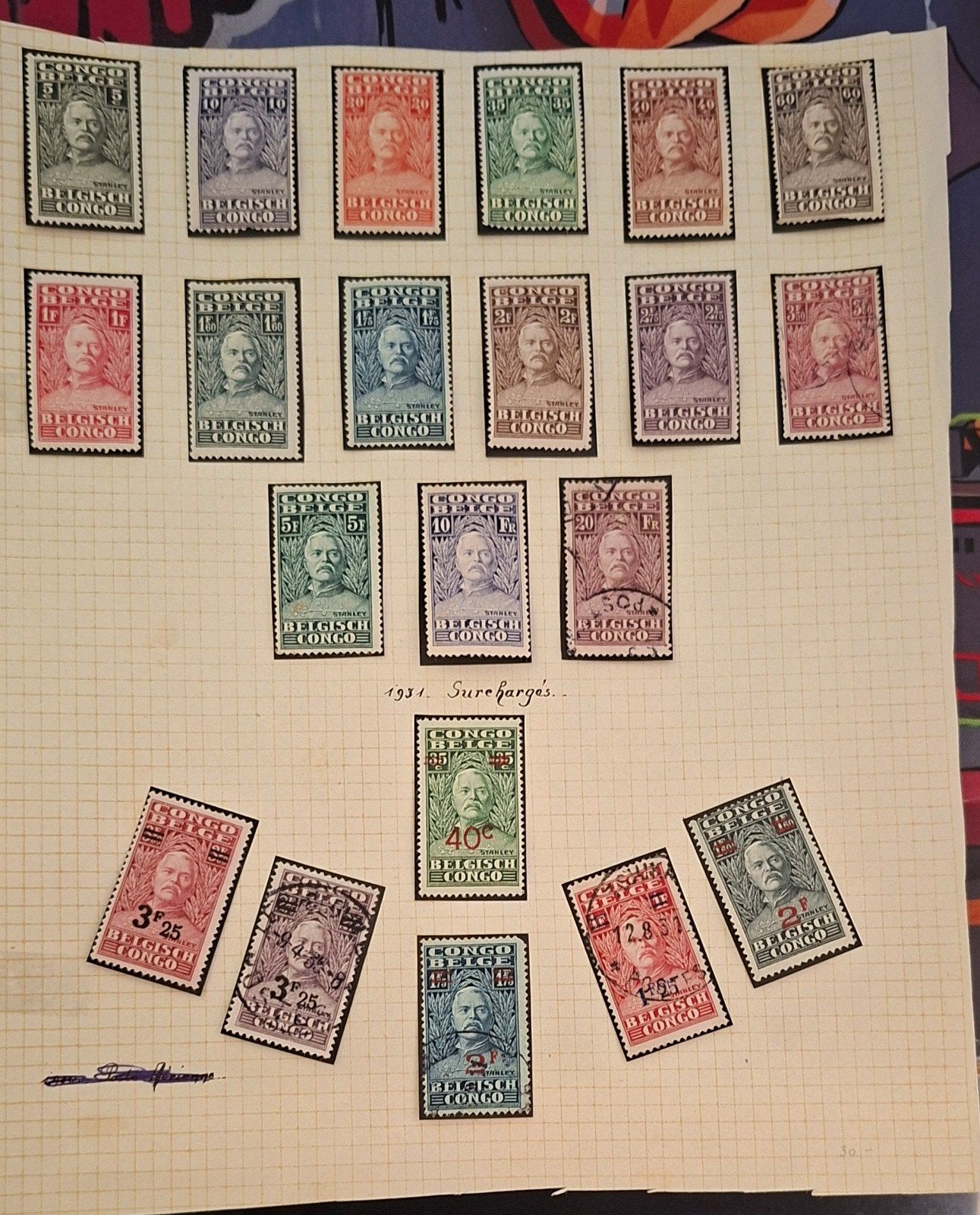 Postzegels belgisch congo, Ophalen