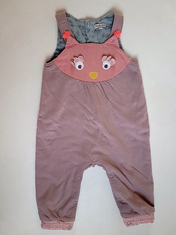 MOULIN ROTY - Salopette avec hibou - T.12 mois, Enlèvement ou Envoi, Utilisé, Fille, Ensemble