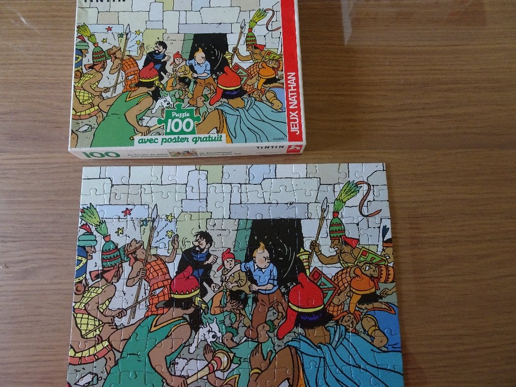 Puzzle 100 pièces Tintin - Le temple du soleil, Enlèvement ou Envoi, Tintin, Utilisé, Livre ou Jeu