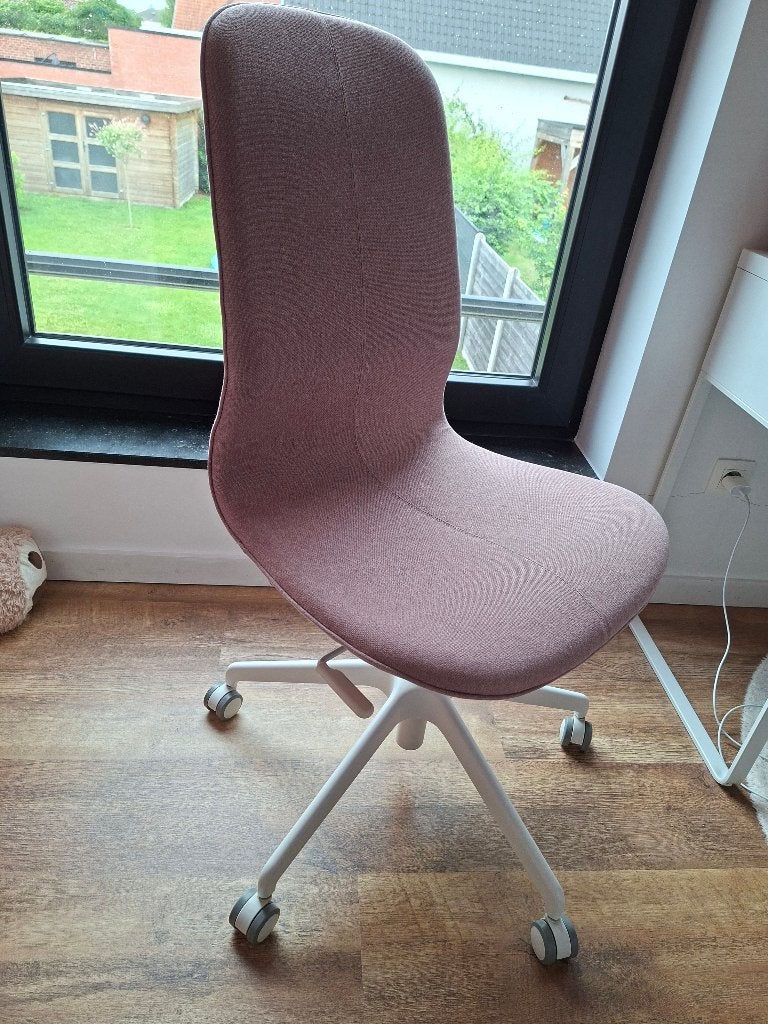 Roze bureaustoel in goede staat, Ophalen, Zo goed als nieuw, Roze, Bureaustoel