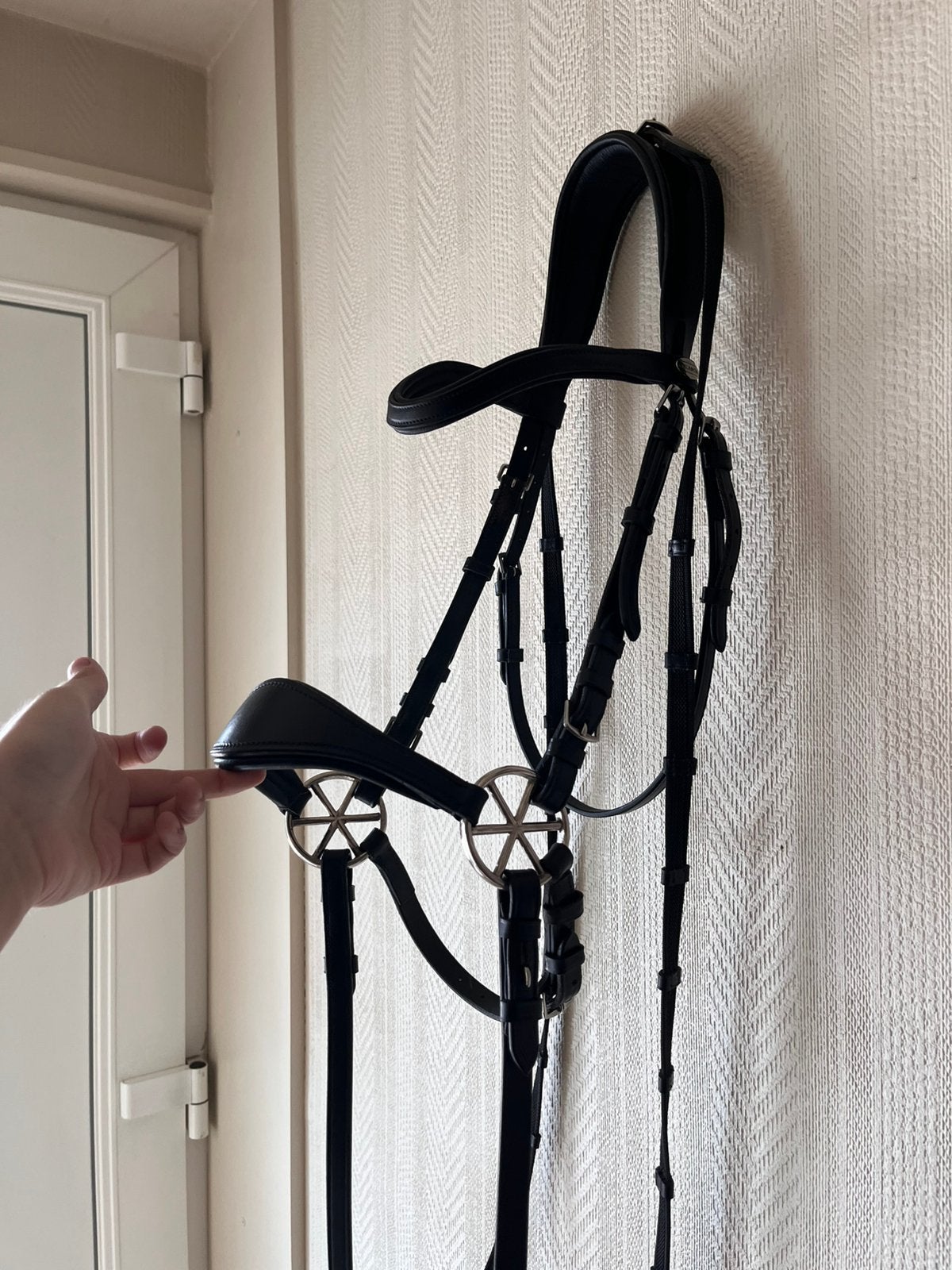 Nalanta bitloos hoofdstel zwart cob, Dieren en Toebehoren, Paarden en Pony's | Hoofdstellen en Tuigage, Zo goed als nieuw, Hoofdstel