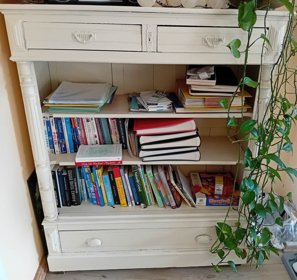 Grenen kast, Ophalen, Gebruikt, Minder dan 150 cm, 25 tot 50 cm