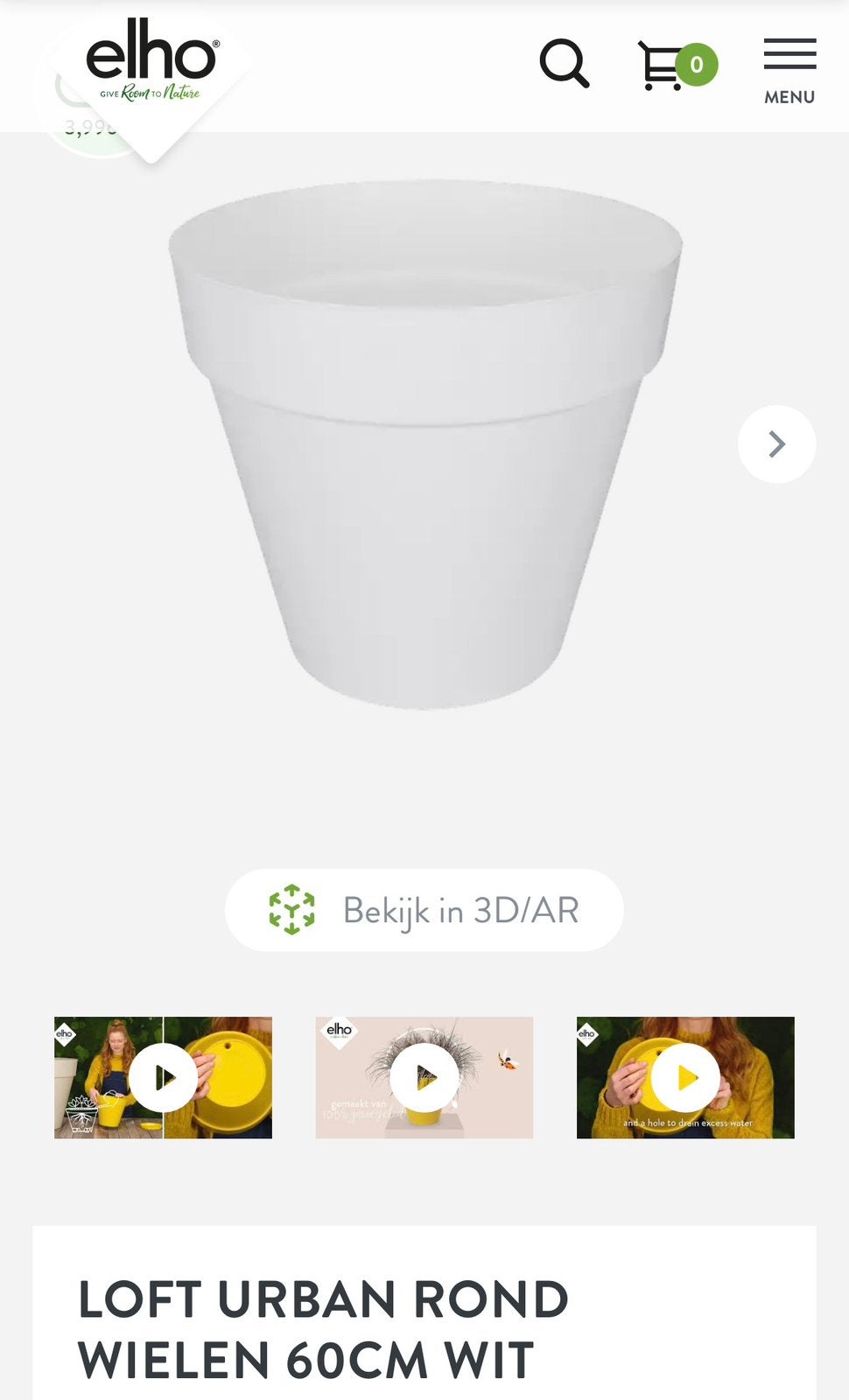 Gezocht: bloempot, Tuin en Terras, Ophalen, Kunststof, 40 cm of meer, Rond