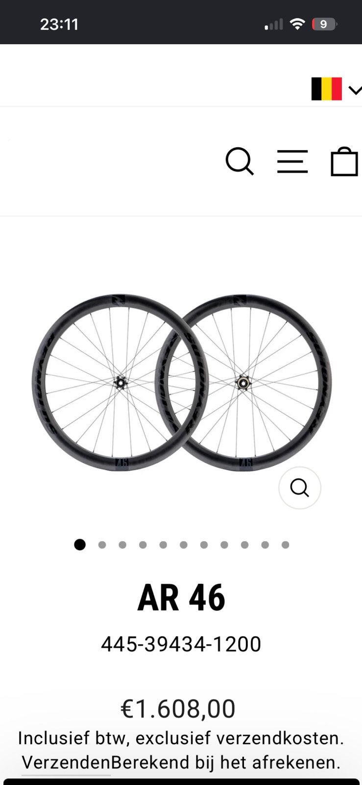 Carbon wielset Reynolds AR46, Fietsen en Brommers, Fietsonderdelen, Ophalen, Gebruikt, Carbon