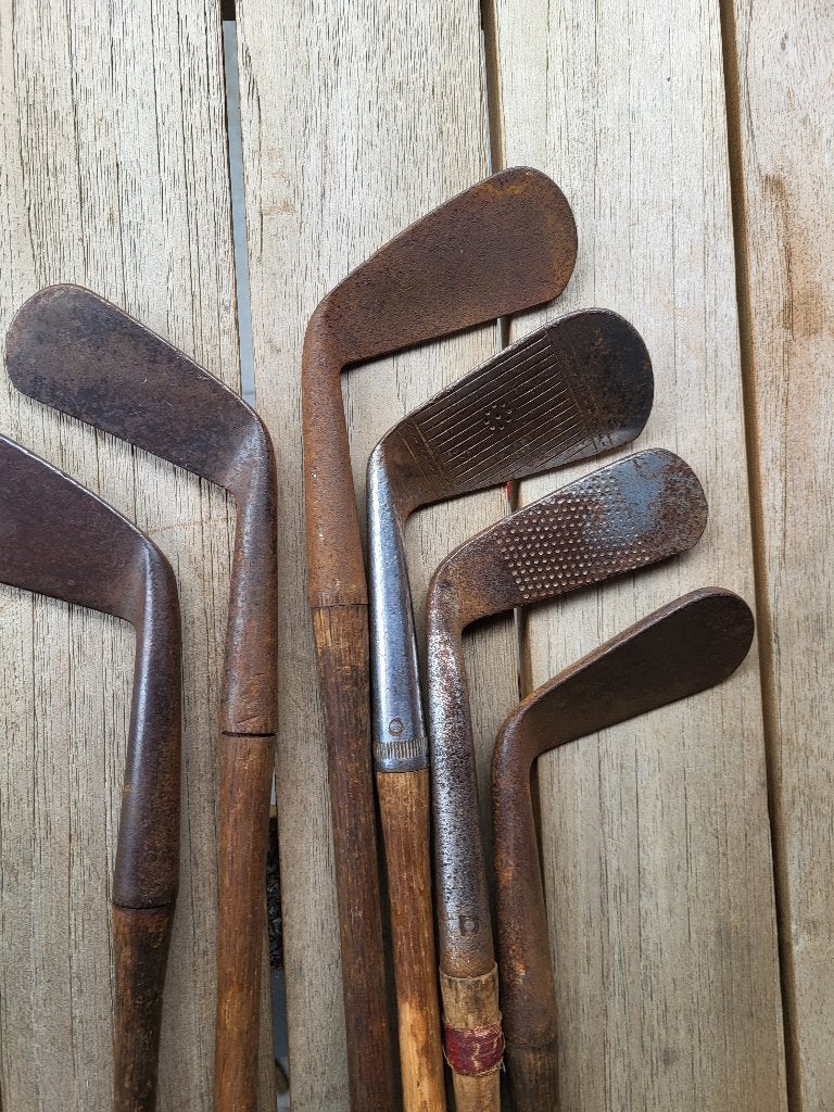 Antieke Hickory Golfclubs 1900-1930 Wright& Ditson, Spalding, Ophalen, Gebruikt, Set, Overige merken
