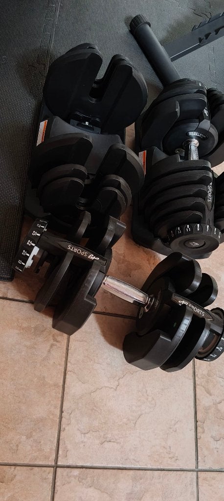 2 verstelbare dumbbells 40KG (5-40kg), Sport en Fitness, Ophalen, Nieuw, Benen, Dumbbell