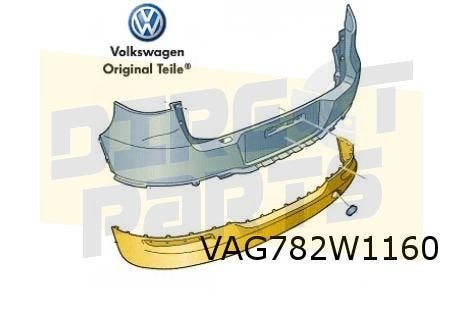 Volkswagen Tiguan (1/08-4/16) Achterbumper onder (bij trekha, Auto-onderdelen, -, -, Nieuw, Achter