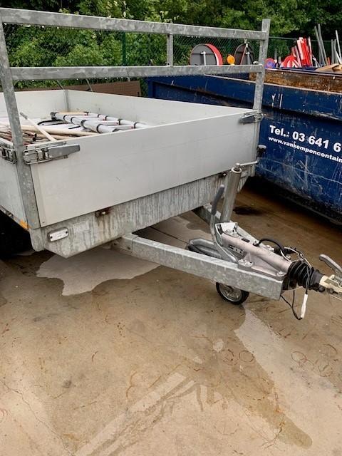 SYMA dubbel as geremde aanhangwagen 1250€, Ophalen, Gebruikt