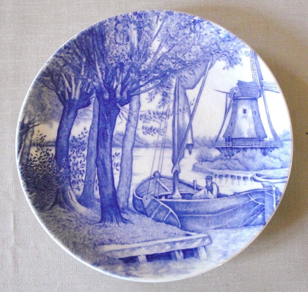 ASSIETTE BOCH "DELFT"., Antiquités & Art, Enlèvement