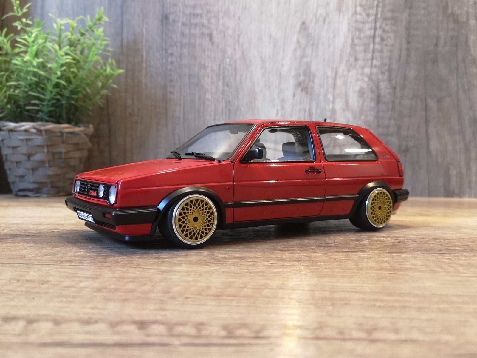 1:18 Norev Vw Golf 2 met BBS velgen, Hobby & Loisirs créatifs, Enlèvement ou Envoi, Utilisé, Voiture, Norev