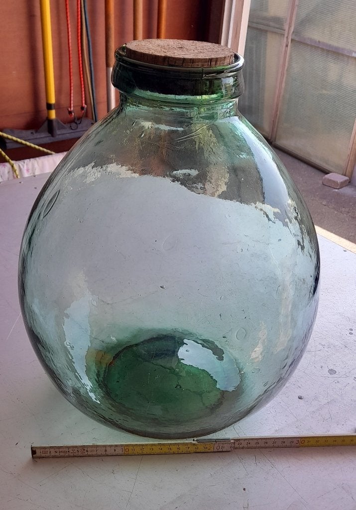 Prachtige Vintage Viresa Gistfles ( Dame Jeanne ) met kurk., Ophalen