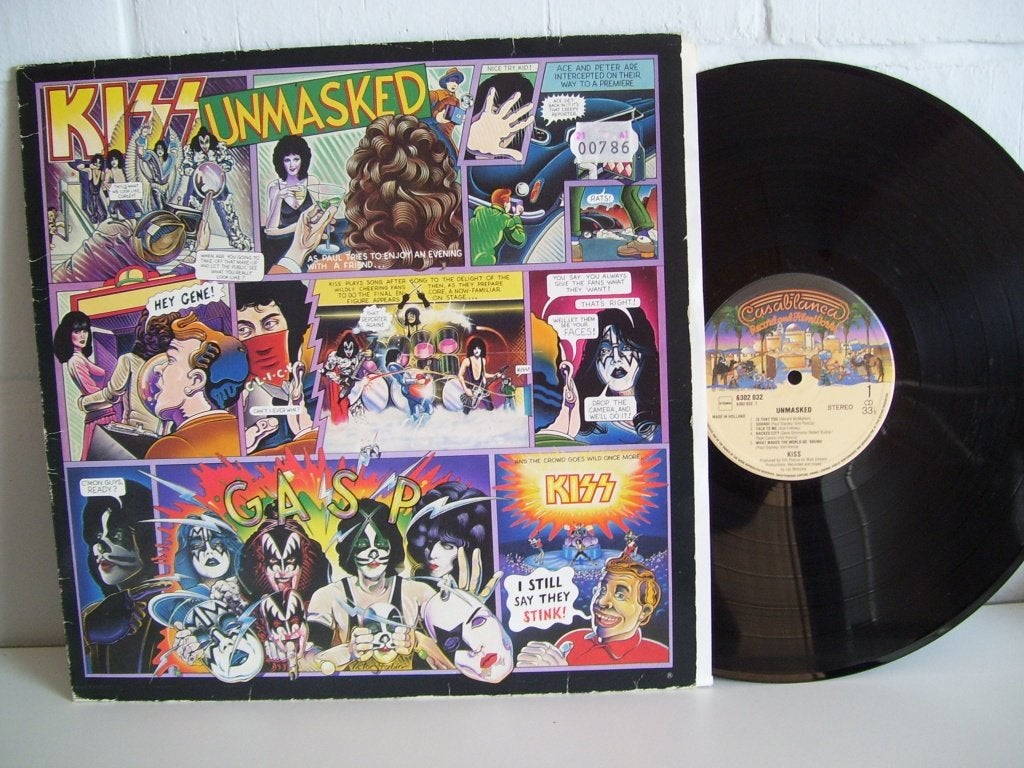 KISS  unmasked, Cd's en Dvd's, Vinyl | Hardrock en Metal, LP, Gebruikt, Verzenden, Originele persing