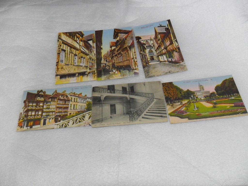 Vintage 6 ansichtkaarten, niet gereisd Lisieux, Verzamelen, Postkaarten | Buitenland, Ophalen of Verzenden, Ongelopen, Frankrijk