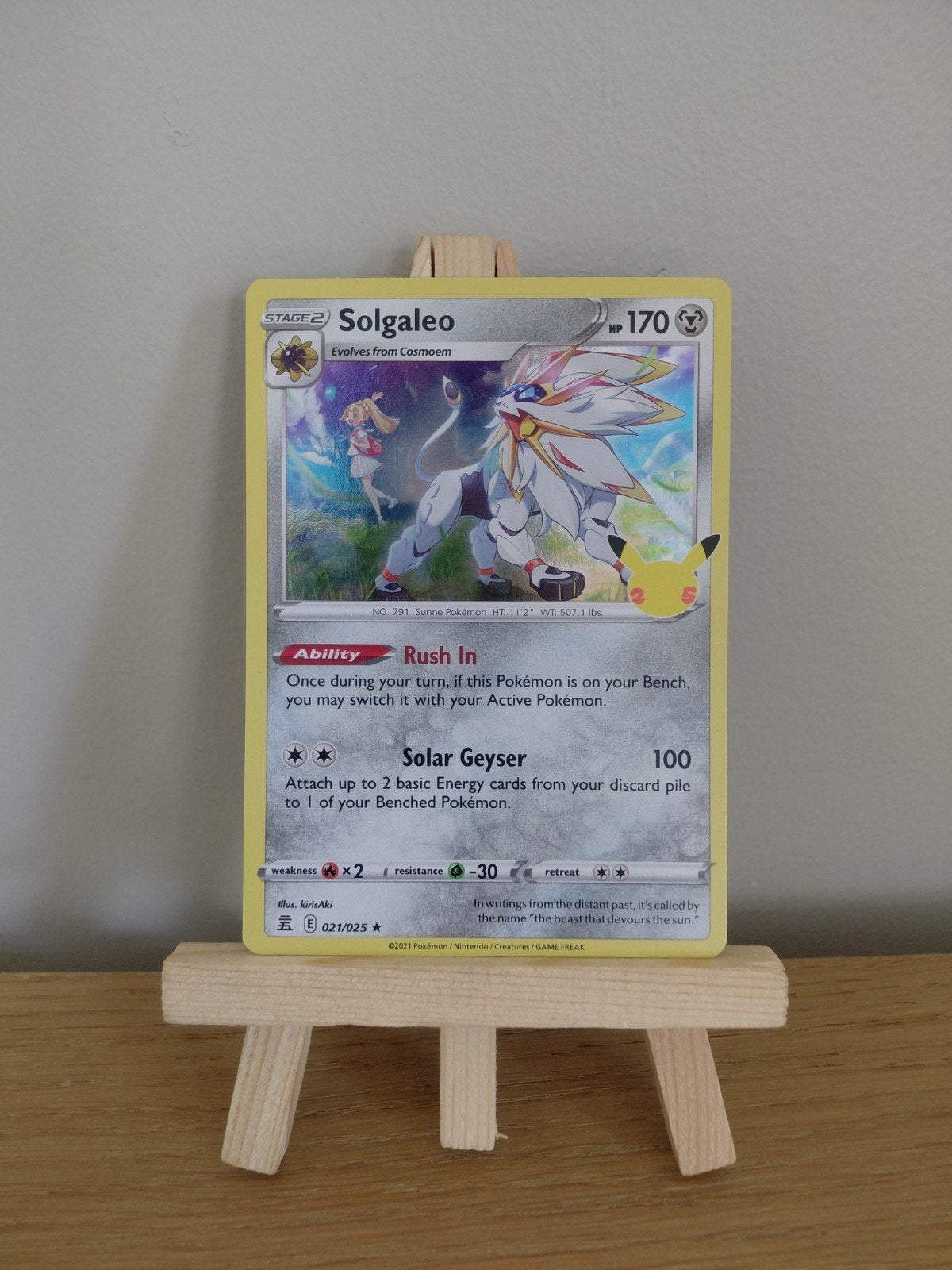 pokémon kaart solgaleo, Ophalen of Verzenden, Gebruikt, Losse kaart