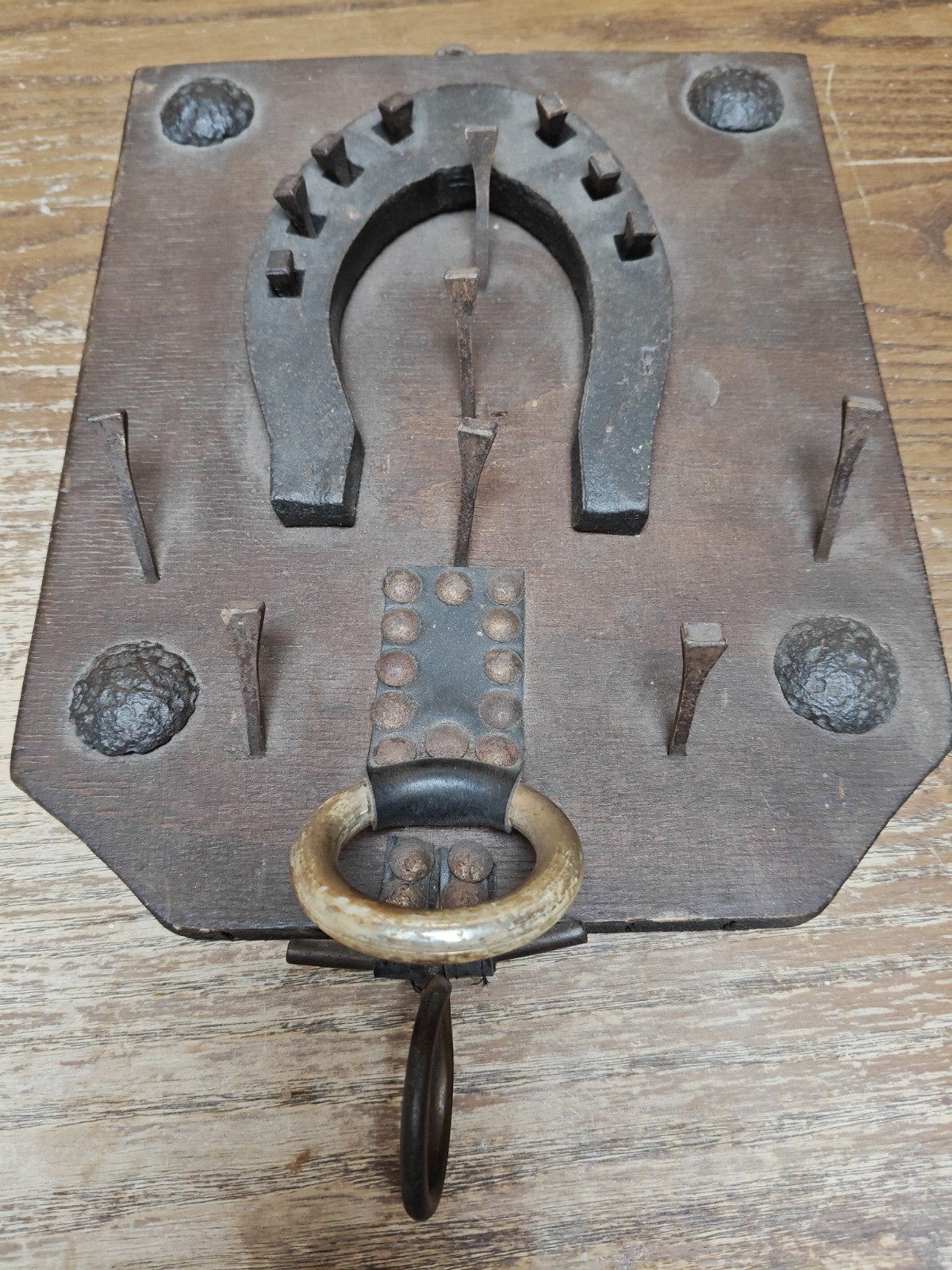 Vintage Sleutelrek, Ophalen, Gebruikt, Hout, Wandhaken