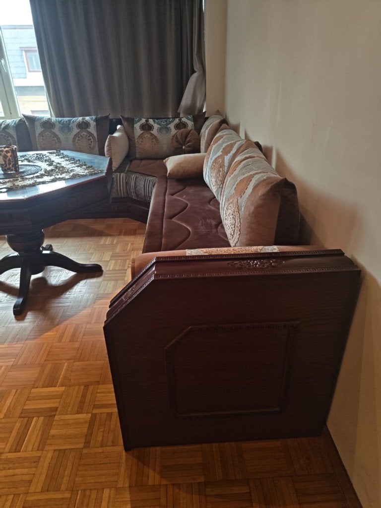 Salon marocain complet – presque neuf – 1 200 €, Maison & Meubles, Enlèvement, Comme neuf, Bois
