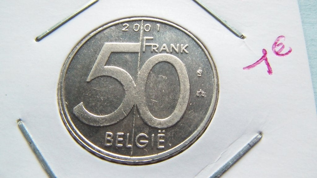 RESERVE ESTC belgique 50 francs 2001 FL (60.000ex), Timbres & Monnaies, Enlèvement