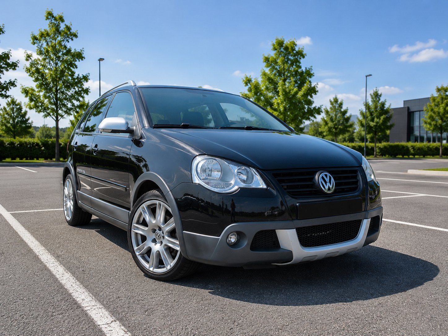 VW POLO CROSS 1.2 benzine 1e eigenaar AIRCO! Open dak, Auto's, Stof, Adaptieve lichten, Zwart, Bedrijf