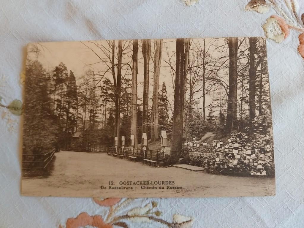 2 oude postkaarten van " Oostacker  ", Verzamelen, Ophalen of Verzenden, 1920 tot 1940, Gelopen, Oost-Vlaanderen