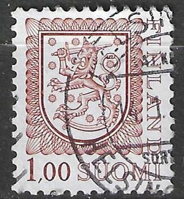 Finlande 1981 - Yvert 840 - Armoiries - 1 m. (ST), Timbres & Monnaies, Timbres | Europe | Scandinavie, Envoi, Finlande, Affranchi