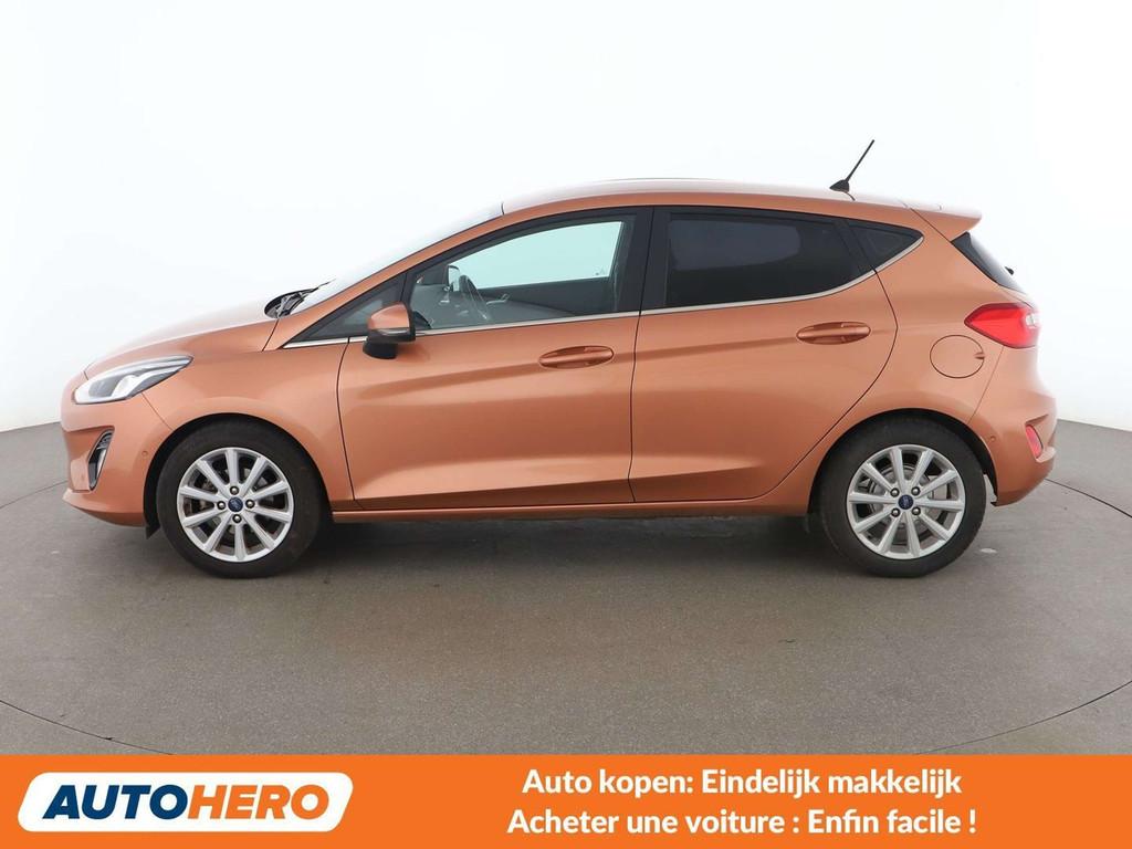 Ford Fiesta 1.0 EcoBoost Titanium (bj 2019), Auto's, Stof, Gebruikt, Overige kleuren, Fiësta