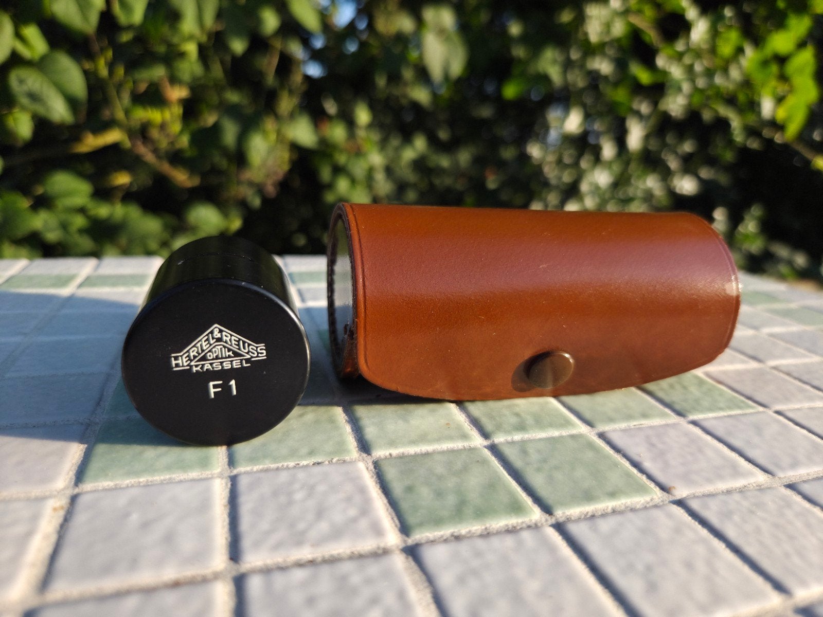 Hertel & Reuss Kassel F1 optisch instrument met Etui, Ophalen of Verzenden