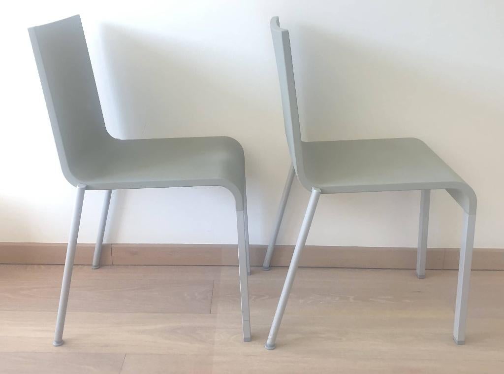 2 grijze stoelen vitra. - ontwerp Maarten Van Severen, Ophalen, Gebruikt, Twee, Modern minimalistisch design