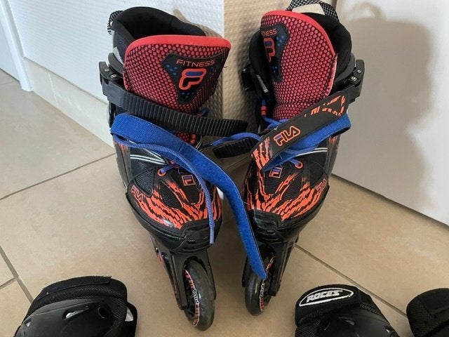 Fila X-One verstelbare skeelers maat L (35-38) + beschermers, Sport en Fitness, Skeelers, Dames, Inline skates 4 wielen, Ophalen