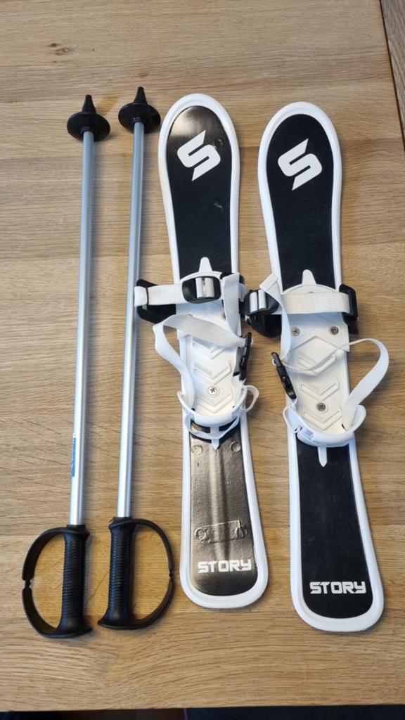 Instap ski's 55cm met skistokken, Sport en Fitness, Ophalen, Ski, Ski's