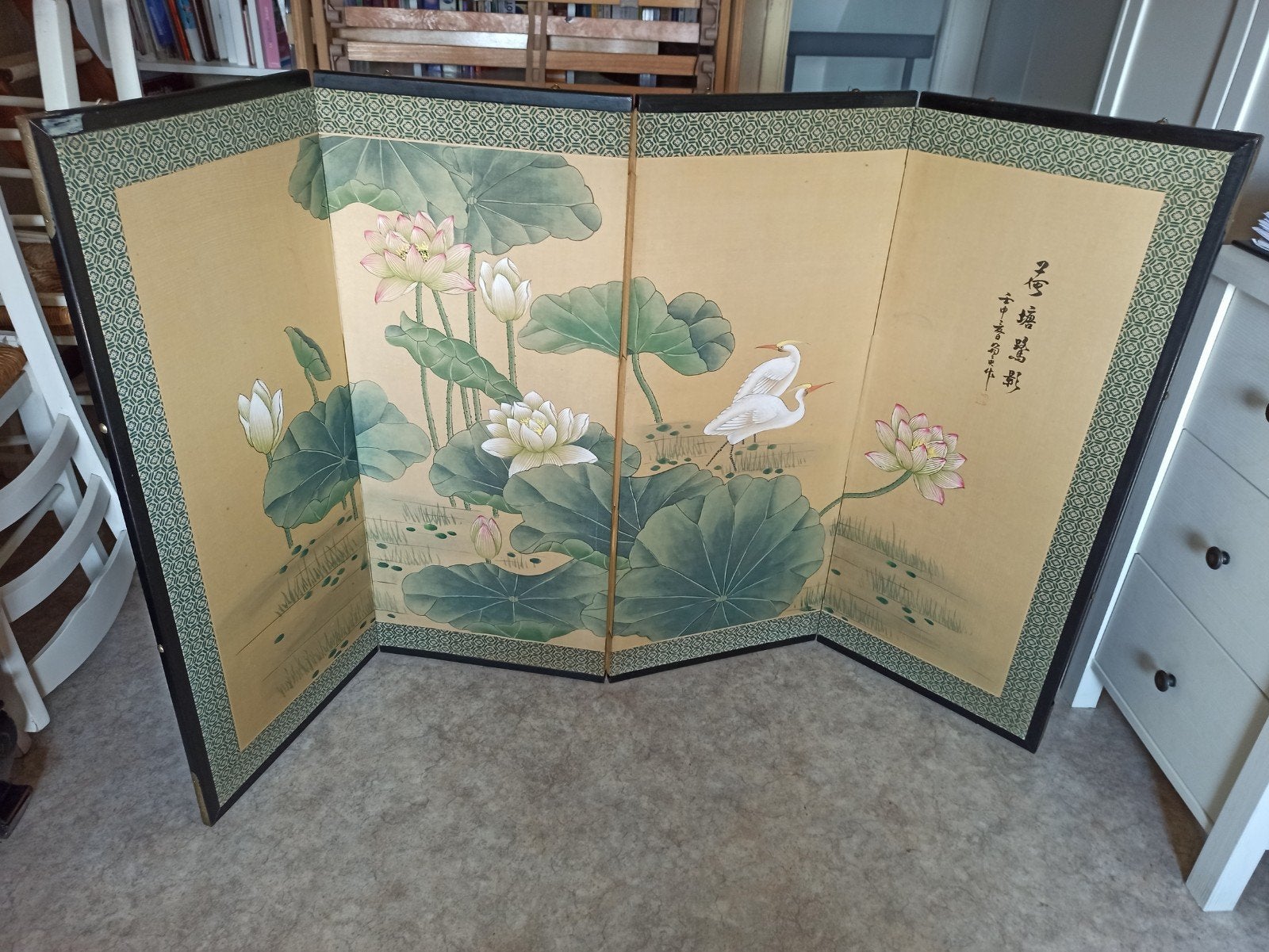 tableau chinois en soie, Enlèvement