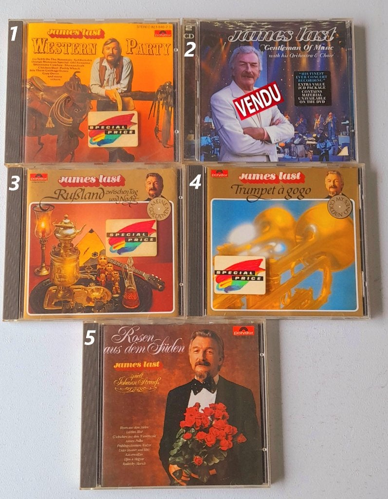 4 cd's James Last No. 2 verkocht, Ophalen of Verzenden, Zo goed als nieuw, Overige genres, Verzamelalbum